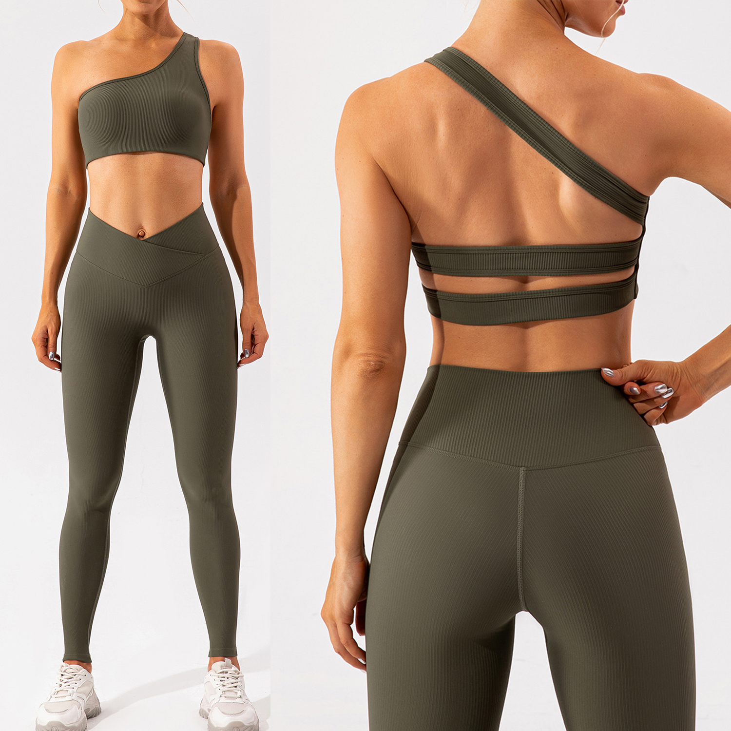 2023 nouveau style sans couture fitness yoga vêtements femmes haute élastique serré sport soutien-gorge course leggings ensemble en gros