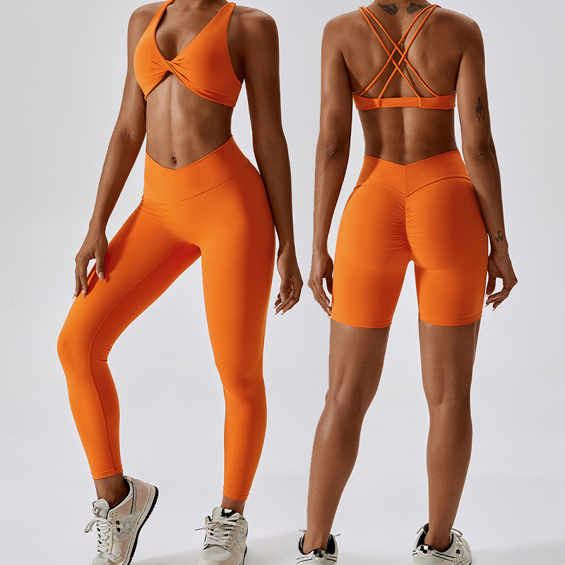 2023 personnalisé Fitness vêtements de sport entraînement taille haute vêtements de sport gymnastique sans couture Nylon 2 pièces Yoga ensemble de vêtements pour les femmes
