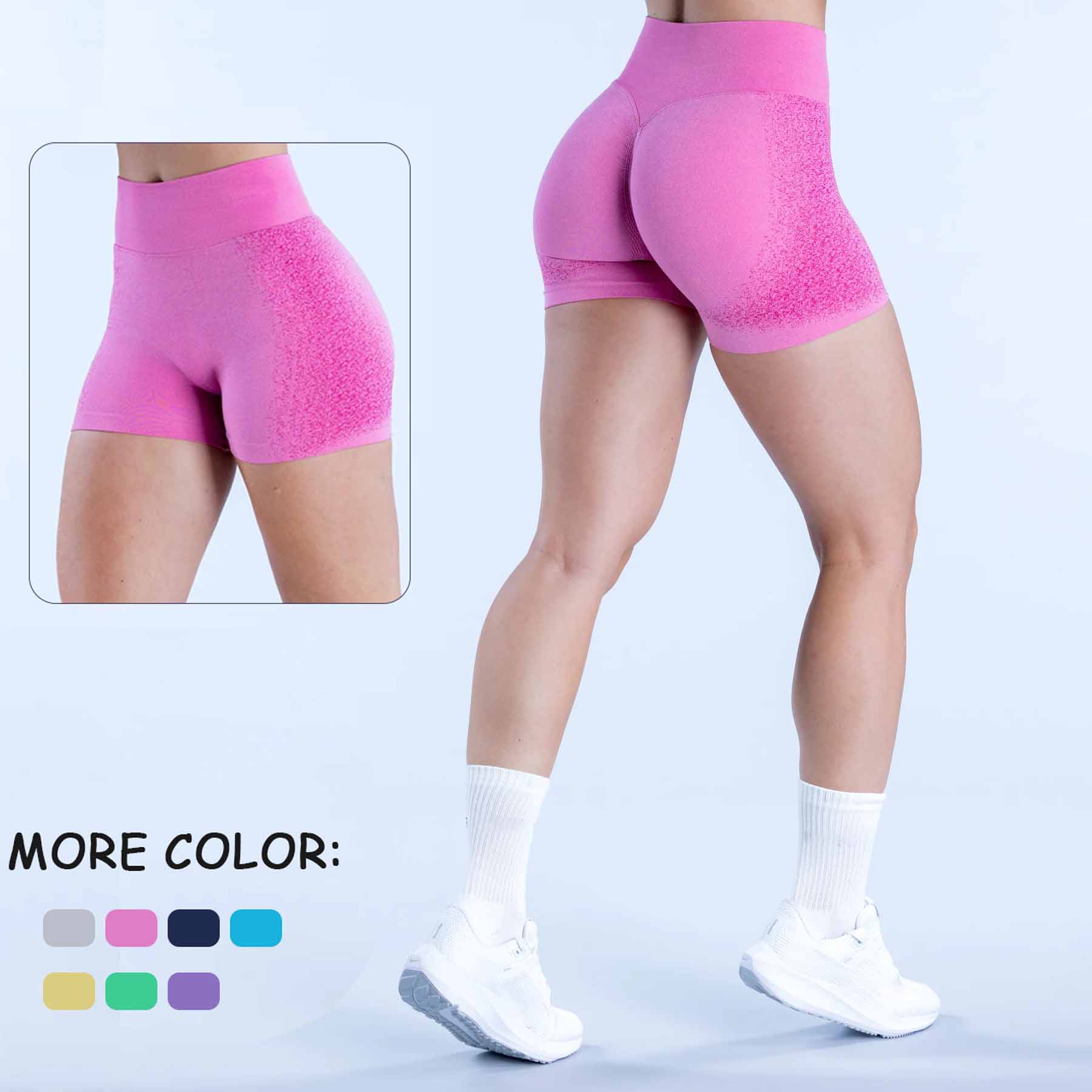 Coton doux taille haute Yoga Leggings motard sueur entraînement Shorts de sport sans couture collants de sport Shorts femmes en gros