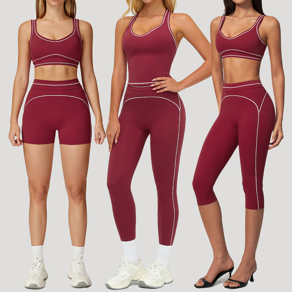 Débardeur de yoga pour femme, bretelles, haut color-block, coussinets de soutien-gorge amovibles, soutien-gorge de sport à dos nu